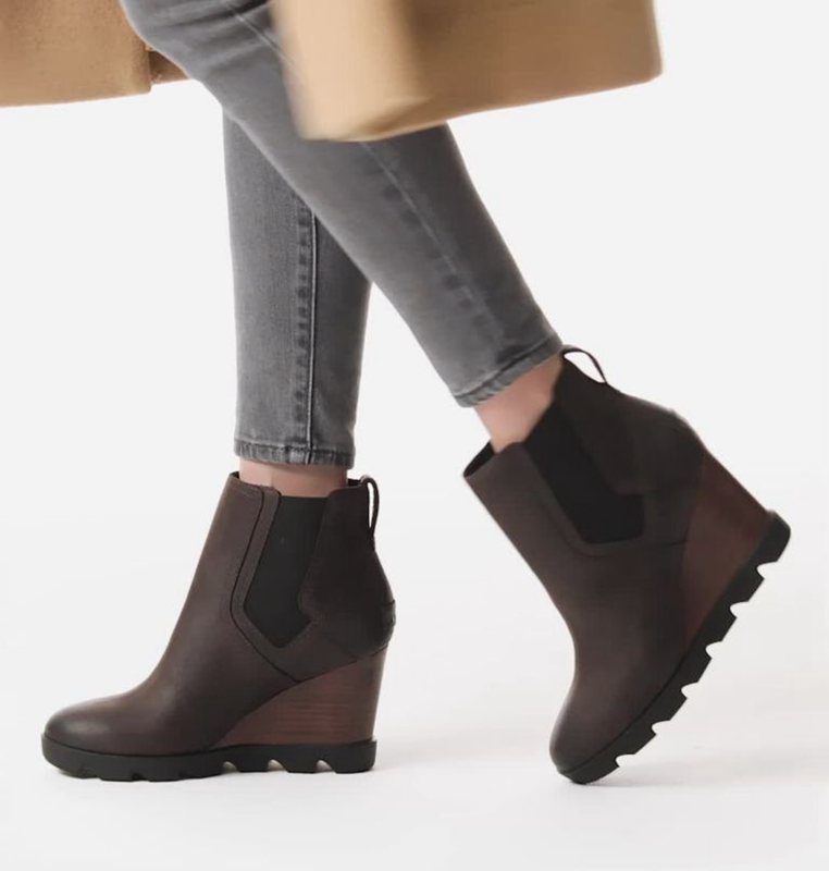 Sorel Kadın Joan Uptown™ Chelsea Bootie - Takozlar Siyah Kahverengi - 870-WUDXCP